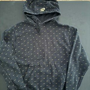 Nike gold check hoodie.  Black. Sz med.